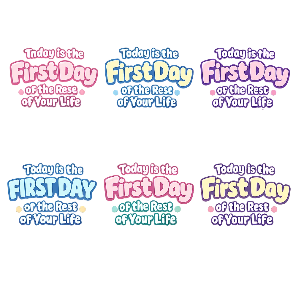 Today is the First Day of the Rest of Your Life