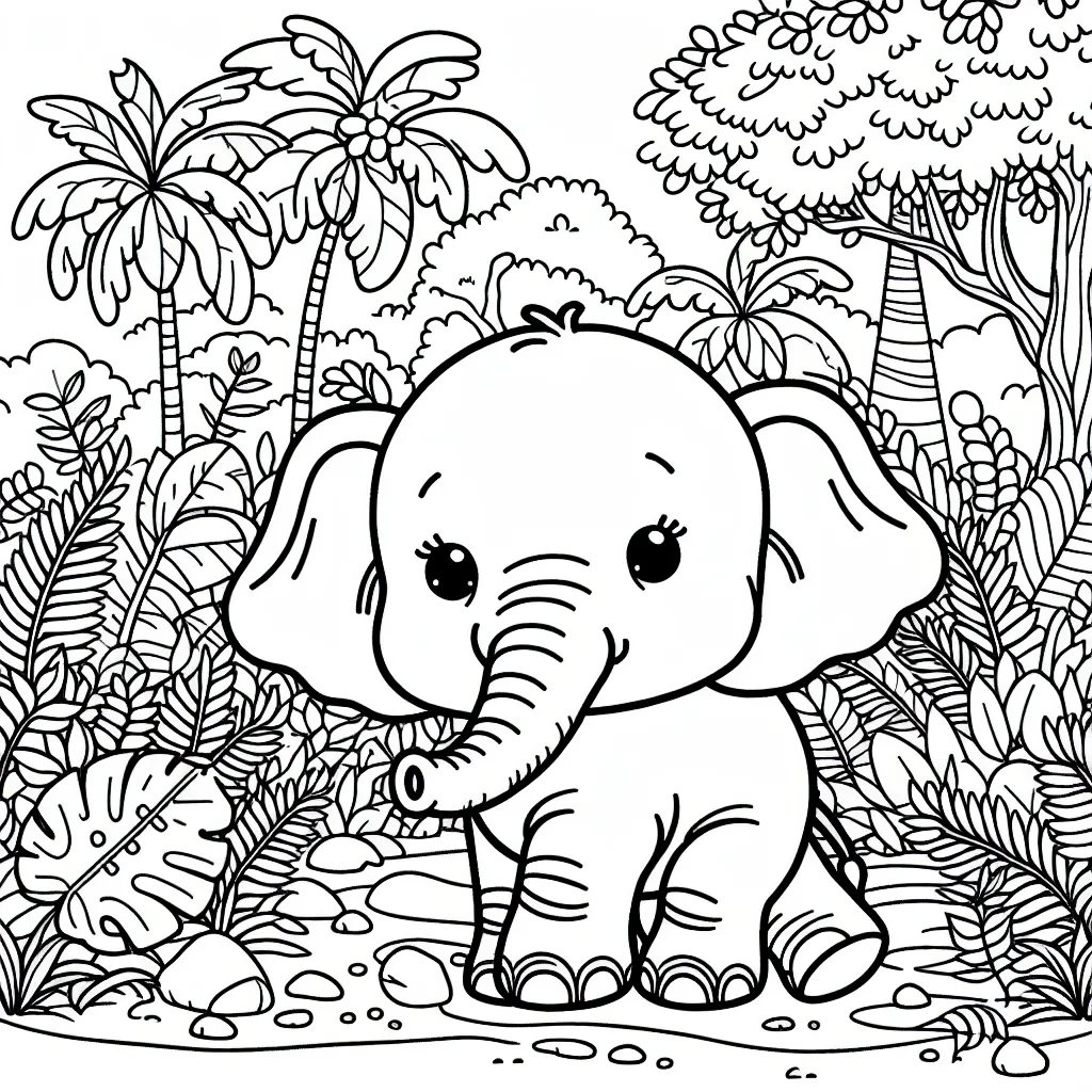 Baby Elephant in jungle