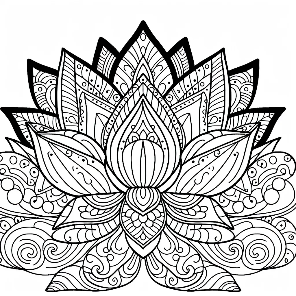 lotus zentangle 