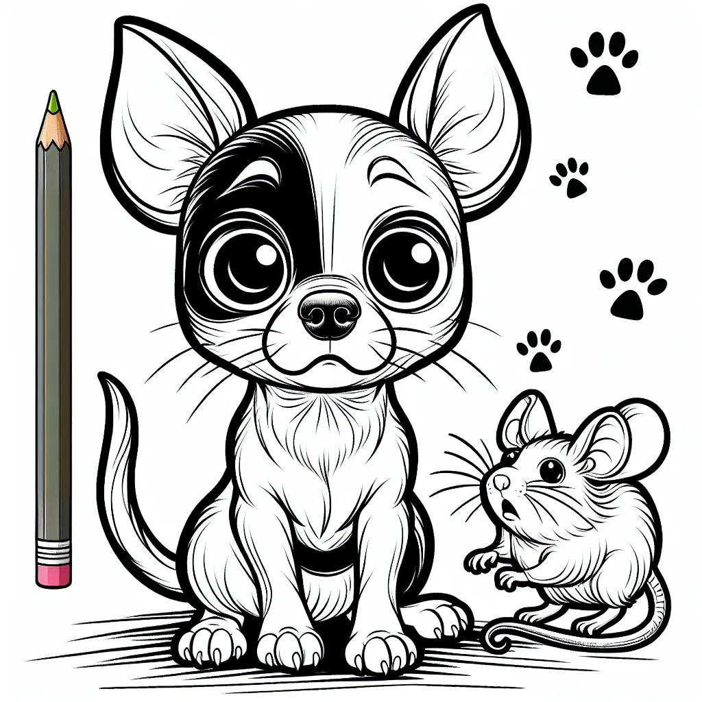 Chihuahua scared of mouse