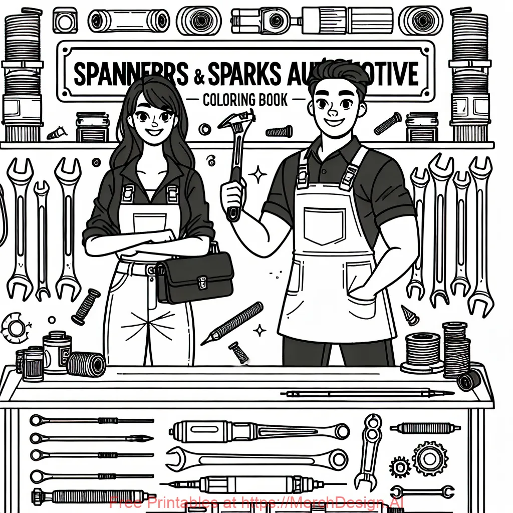 Mechanic shop named "Spanners & Sparks Automotive"