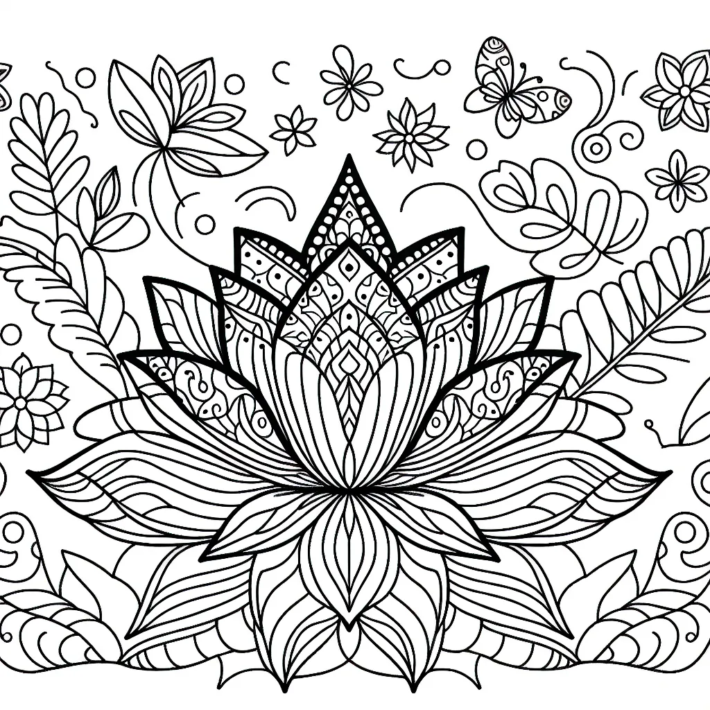 lotus zentangle