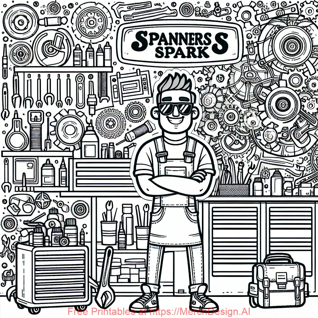 Mechanic shop named "Spanners & Sparks"