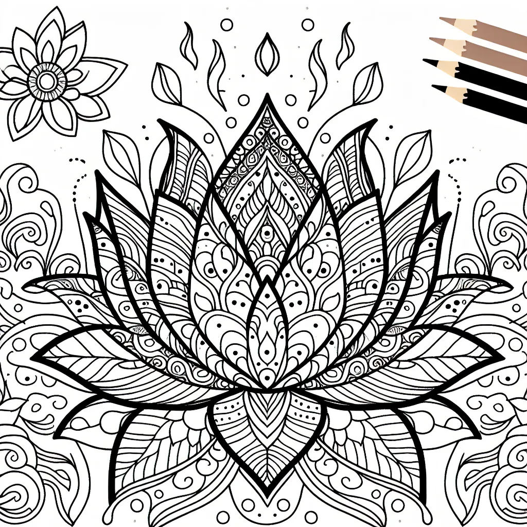 lotus zentangle 