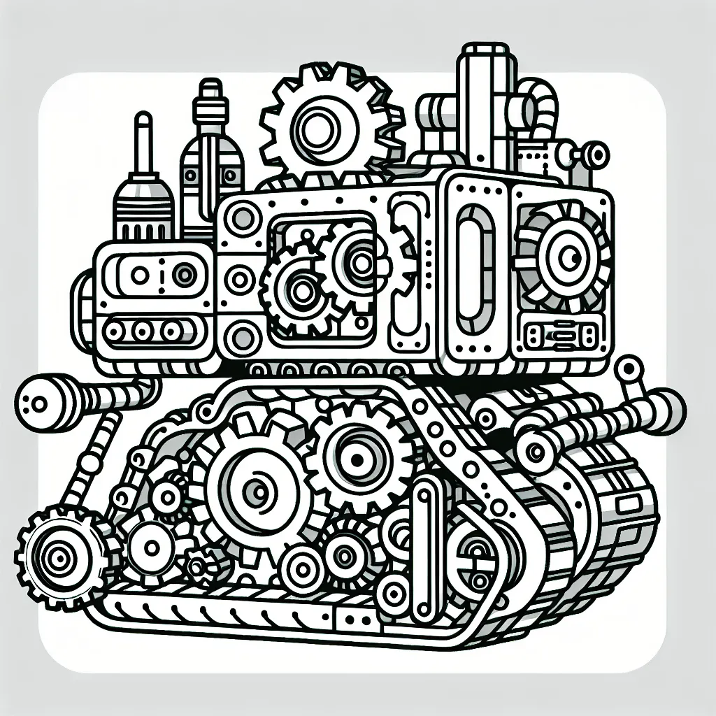 no detail, simple, big, robotics, gears, engineering
