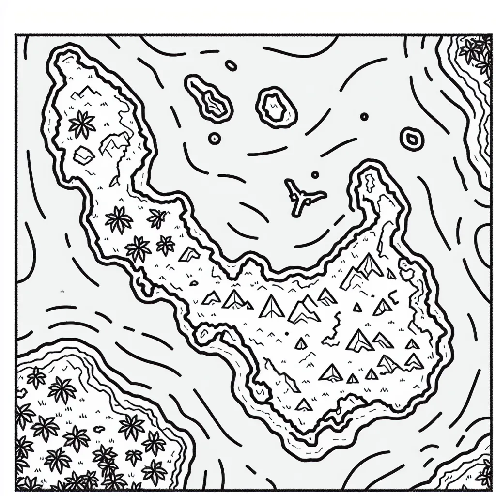 Isla nublar map