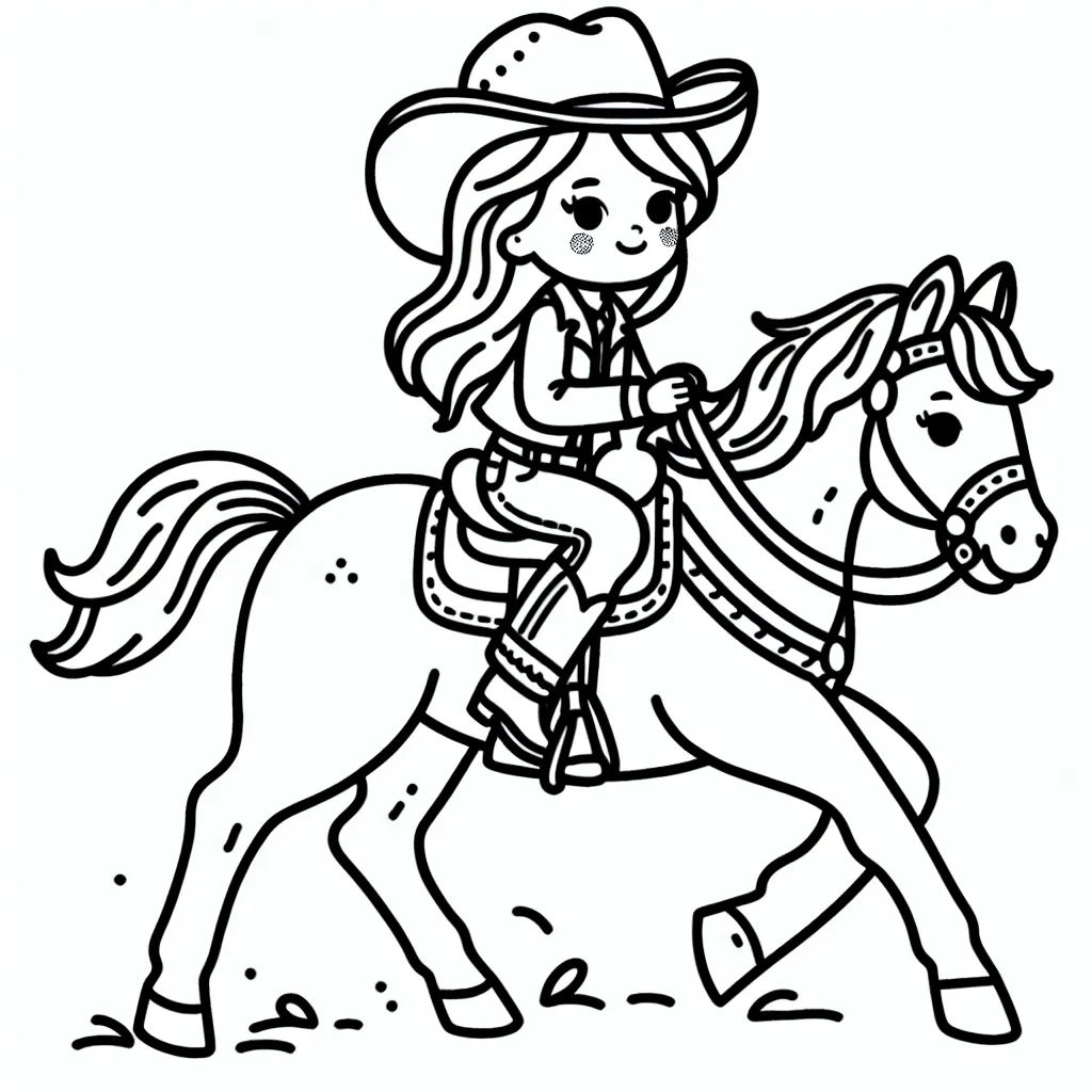 Young girl riding a horse at a rodeo