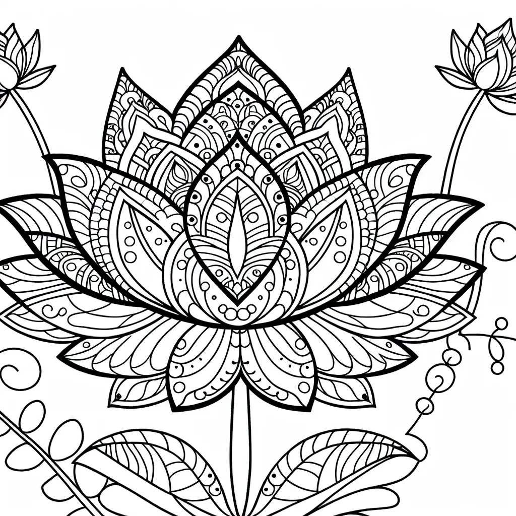 lotus zentangle 